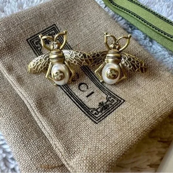 Gucci Bee GG Earrings - Picture 4 of 5